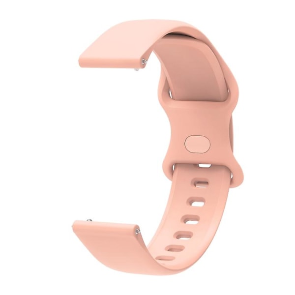 20 mm för Garmin Venu / Samsung Galaxy Watch Active 2 Universal Inner Back Spänne Perforering Silikon Watch Band Pink