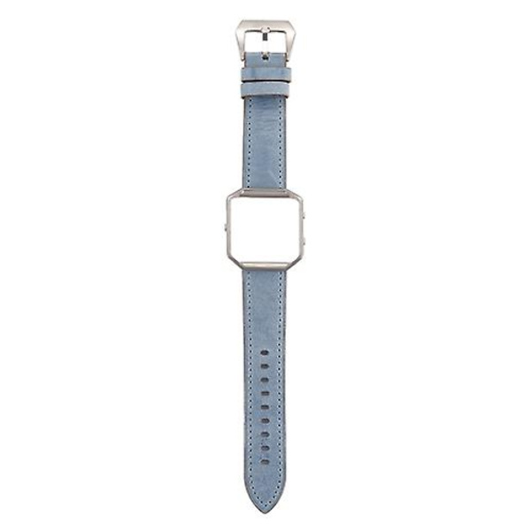 For Fitbit Blaze Fresh Style Leather Watch Band Blue