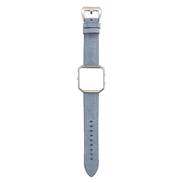 Til Fitbit Blaze Fresh Style læderurrem Blue