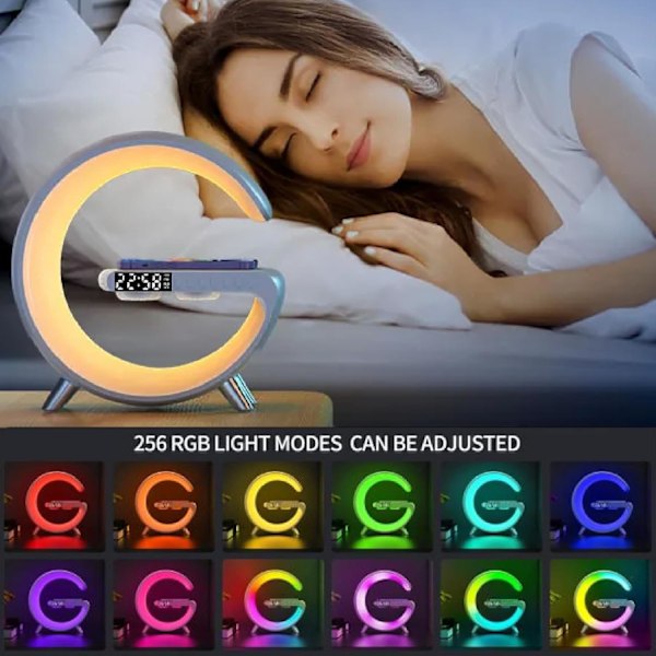 Väckarklocka Sunrise Väckarklocka Bluetooth-högtalare, Fjärrkontroll LED Bordslampor