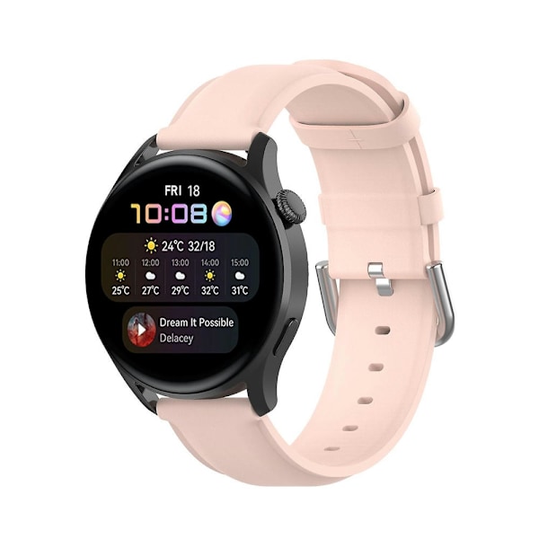 Läderklocka för Huawei Watch GT 3 42mm Light Pink