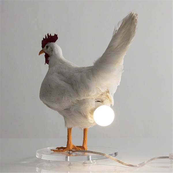 Chicken Led Lights Ägg Nattljus Taxidermy Chicken Egg Skrivbordslampa Style A