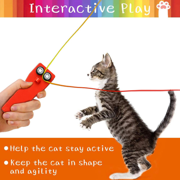 Handhållen Zip String Rope Launcher Thruster Loop Lasso String Shooter Toy red