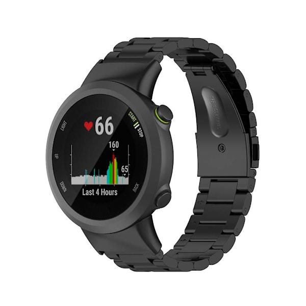 Armbåndsrem i rustfrit stål til Garmin Forerunner 45 45s Swim 2 Black