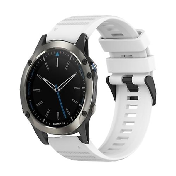 För Garmin Quatix 5 Sapphire 22mm horisontell textur watch med borttagningsverktyg White