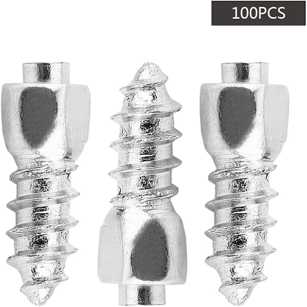 Snedækpigge (100-pak) - 12 mm til bil, SUV, ATV, skridsikre skruepigge