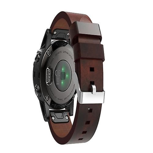 Til Garmin Fenix ​​5 Quick Release Læderurrem