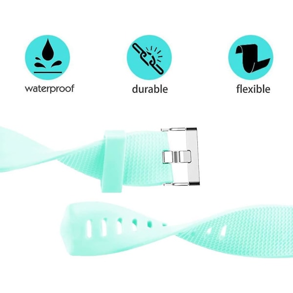 Erstatningsbånd som er kompatible for Fitbit Charge 2, Classic & Special Edition justerbare sportsarmbånd Teal Large