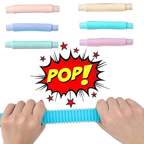 6st Ljusrör Infällbara rör Fidget Sensorisk leksak Stress relief