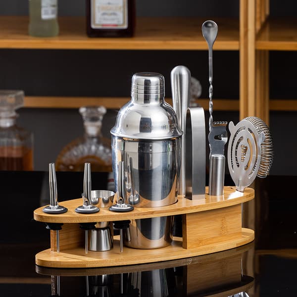 11-delt profesjonelt cocktailshakersett i rustfritt stål (550 ml)