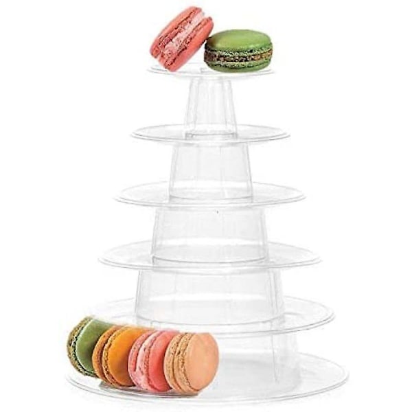 Kakkupidike Macaron-torni 6-kerroksinen Cupcake-teline Häät