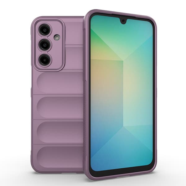 Etui til Samsung Galaxy A55, støtsikker silikon, lilla