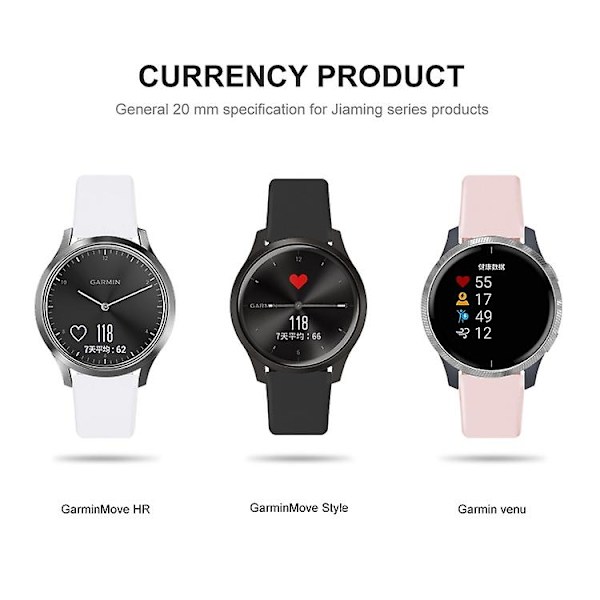 För Garmin Vivoactive 3 / Vivomove Hr Solid Color Reverse Buckle Watch Rock Green