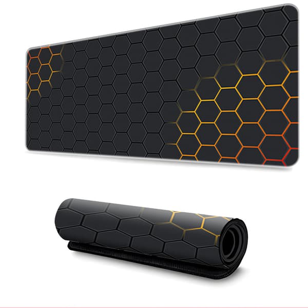 Honeycomb-gitter skridsikker musemåtte til gamingkontor G940/30X70X0.3cm