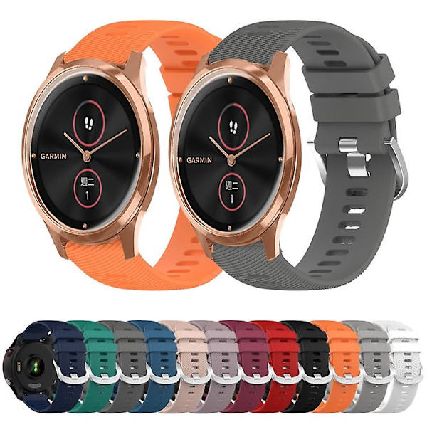 För Garminmove Luxe 20 mm enfärgad mjukt watch Grey