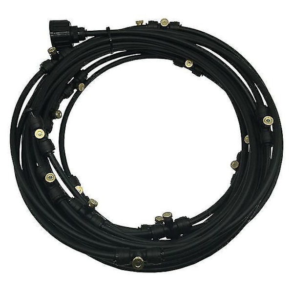 Utendørs misting System Kit Sprinkler Messing Munnstykke Vannkjøling Tåke Hage White 9m
