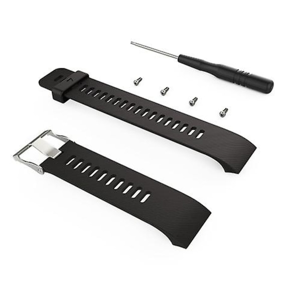 För Garmin Forerunner 30 / 35 Silicone Watch Band Black