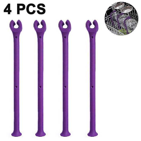 Silikondiskmaskintillbehör Silikon Stemware Saver Flexibel Stemwarehållare Diskmaskin Vinglasskydd 4pcs