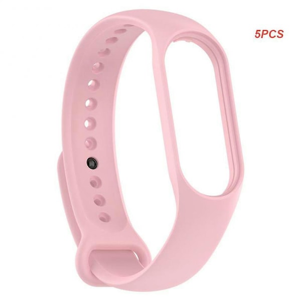Ny 2/3/5pcs klokkestropp for Xiaomi Mi 7 håndledd silikonarmbånd håndleddsstropper treningsklokkestropp smartwatch-tilbehør 17 5pcs3120