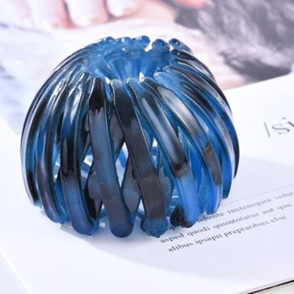 Kvinnors kristallhårbullehållare klämmor klor hårklämma hårstyling Light blue