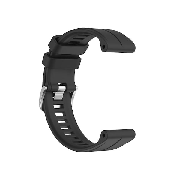 Rem til Garmin Forerunner 955 22Mm Sort Solid Farve Silikone Urrem