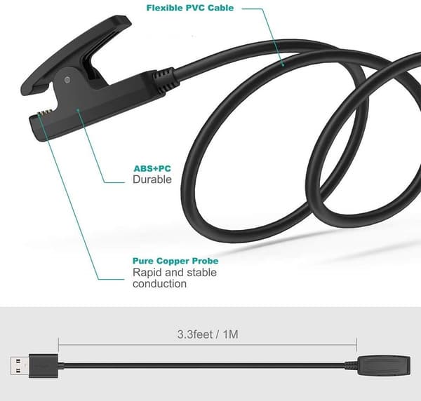 Laddare för Garmin Forerunner 35 30 230 235 630 USB-laddningsdatakabel