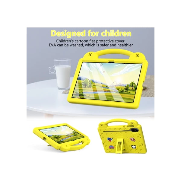 Kotelo Honor Pad X9 / Pad X8 Pro (11,5 tuumaa) - Iskunvaimennus ja teline, Keltainen