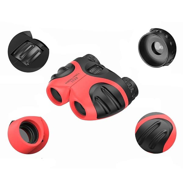 Barnkikare 8X21 Spionglas Barnkikare Teleskop Red