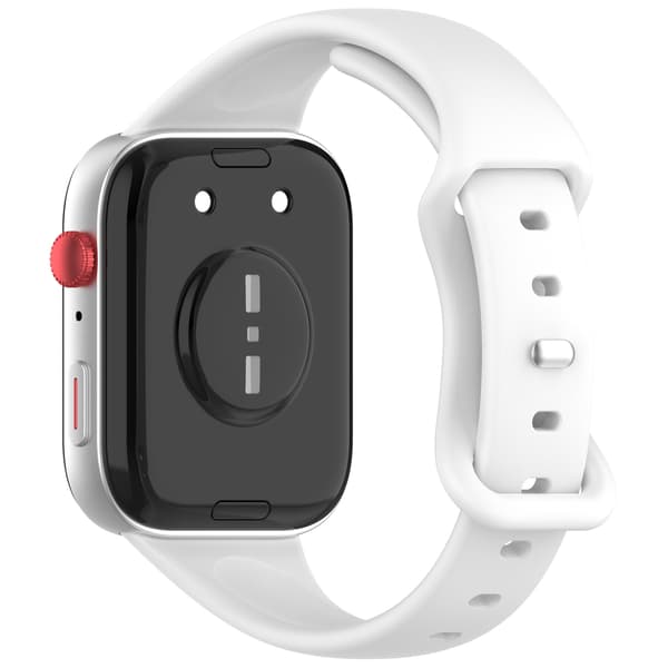 Stropp for Huawei Watch Fit 4/Fit 3, ensfarget silikonstropp (hvit)