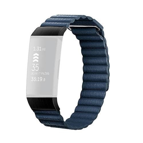 18 mm magnetiskt watch för Fitbit Charge 4/3 Midnight Blue