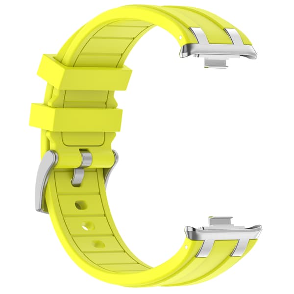 Stropp for Xiaomi Band 9 Pro/Band 8 Pro Solid Farge Silikonstropp (gul)