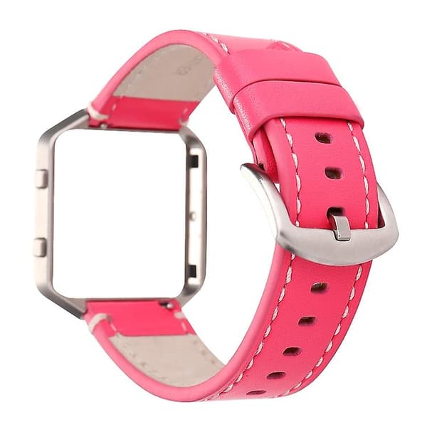 Til Fitbit Blaze Calf Leather Watch Band Peach Red