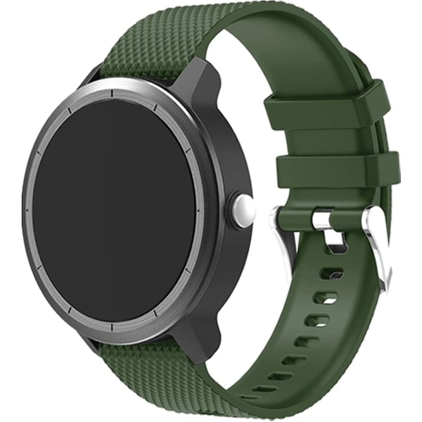 Vivoactive 3 watch , 20 mm silikonband för Garmin Vivoactive 3/föregångare 645 Music-7pack Army Green