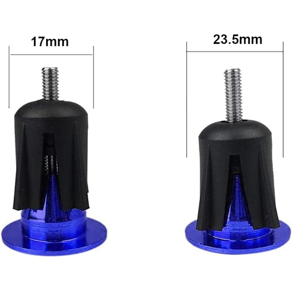 Sykkelstyre End Plugs - Aluminium Bar End Caps (2 Par)