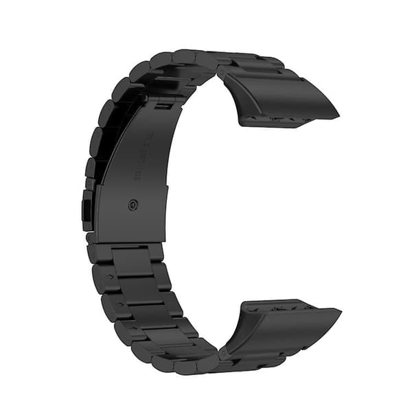 Til Garmin Forerunner 35 / 30 Universal Three Beads rustfrit stål urbånd Black