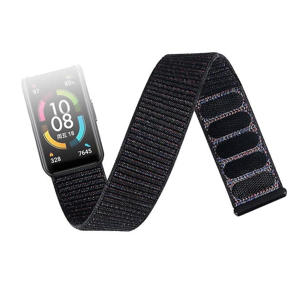 Hihna Fitbit Charge 5 -älykellolle Watch Urheilu Nylon Loop Rannekoru Ranneke Correa Pulsera Fitbit Charge 5 Band Rainbow
