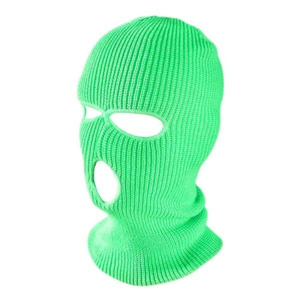 Full Face Ski Mask Vinterlue Balaclava Hood Beanie Varm Taktisk Lue 3 Hull Orange