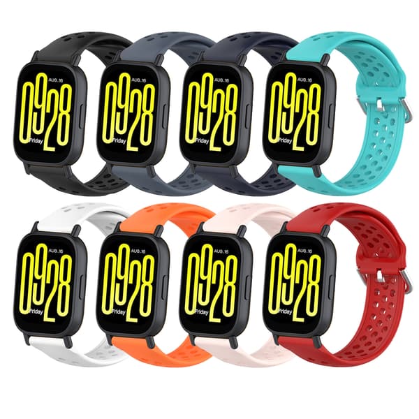 Rem for Xiaomi Redmi Watch 5 Active/watch 5 Lite 22mm Pustende silikonrem (grå)