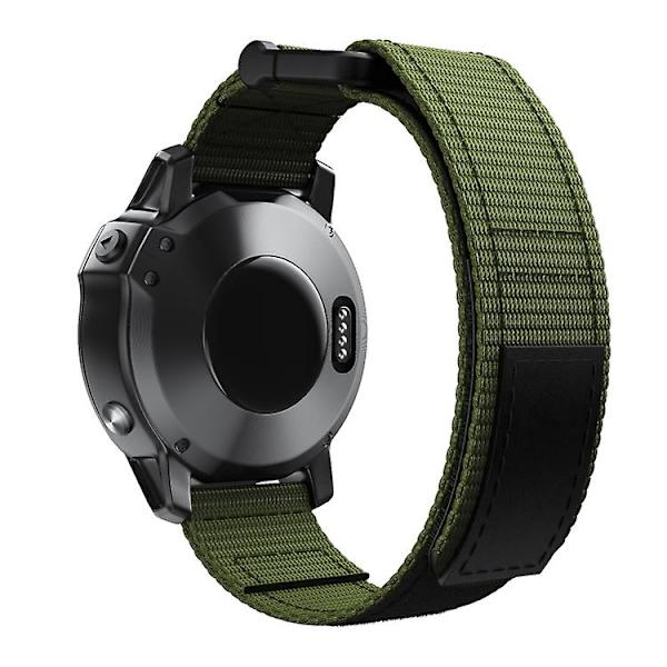 26 mm krok og løkkefeste i nylonklokkebånd Green