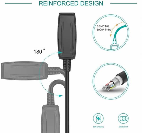 Lader for Garmin Approach G10 S20 Vivomove HR Power Lader med USB-lading og datakabel