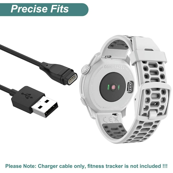 Lader for Coros Pace 3, Pace 2, Apex, Apex Pro, Vertix, Vertix 2, Kompatibel Erstatnings Ladekabel