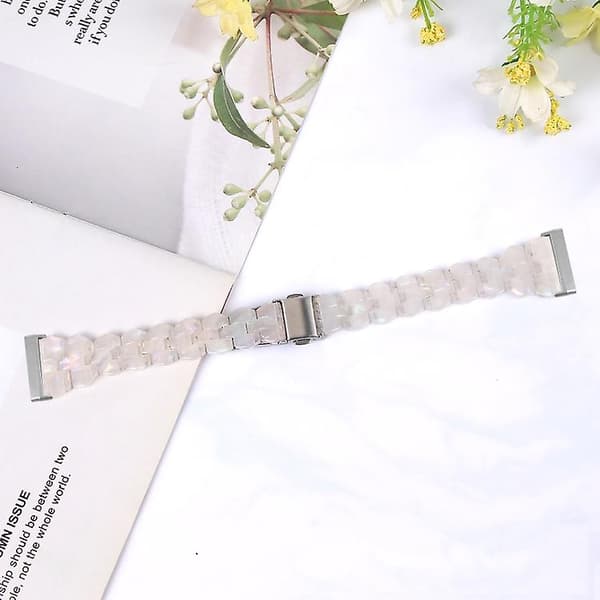 Til Fitbit Versa 3 / Sense Universal Rhombus Resin Watch Band Shell White
