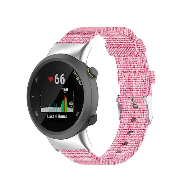 Til Garmin Forerunner 45 / 45s / Swim 2 Universal Nylon Canvas Watch Band Pink