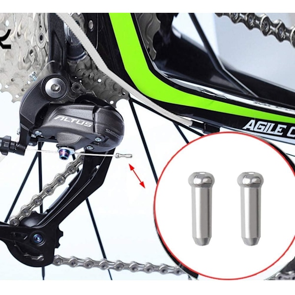 Cykelkabel-Endestykker - 100 stk. Aluminium Legering Dæksel Kabelspidser