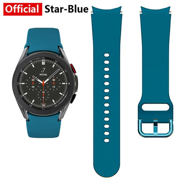 Silikonrem for Samsung Galaxy Watch 5/4 44mm 40mm Galaxy4 Classic 46mm 42mm Sportklokkereim Armbånd Galaxy Watch 5 Pro 45mm official Star Blue watch 5 pro 45mm