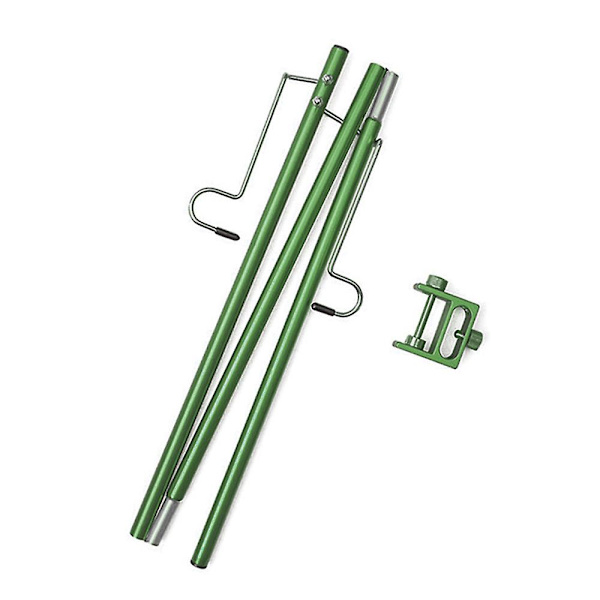 Utomhus camping picknick bärbar ljusstolpe lampstolpe rese aluminiumlegering hopfällbar campingtält lykta ljusstolpe Green