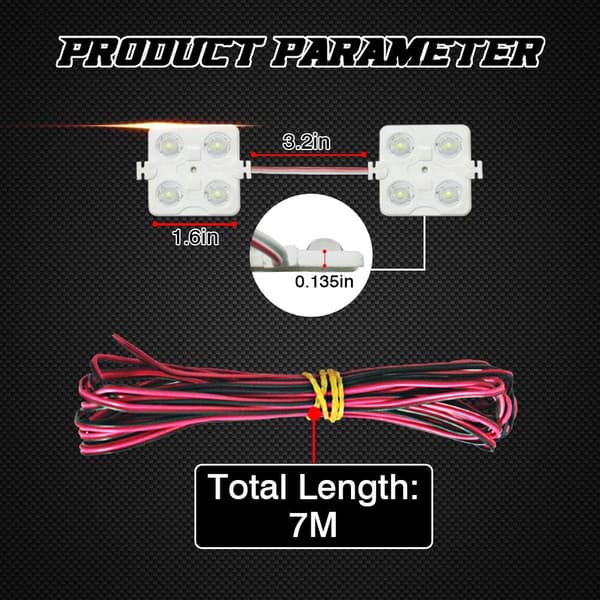 12V 80-LED Indvendig Lyskit til Varevogn, Lastbil, Campingvogn, Caravan og Mere