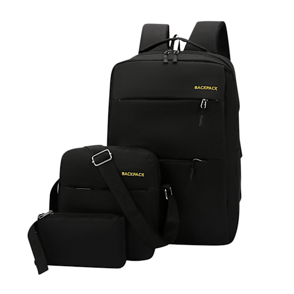 Laptopveske 17\" Tredelt Forretningsryggsekksett Svart