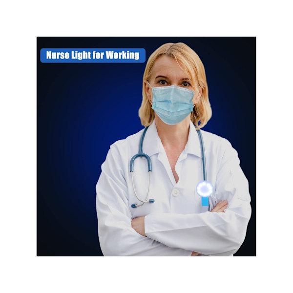 Genopladelig Sygeplejerske Lampe med Badge Klips, 6 Pak -