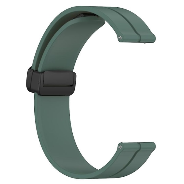 För Garmin Forerunner 645 Music 20 mm enfärgad magnetisk spänne Silikon watch Olive Green